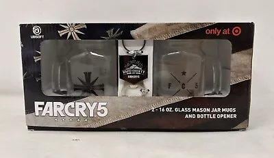 Far Cry 5 Mason Jar 16oz. Mug Set W/ Bottle Opener Limited Edition Miltary  • $17.49