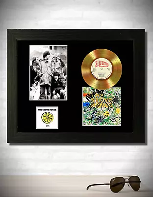 STONE ROSES I Wanna Be Adored  Signed GOLD Mini RECORD Style CD Display Framed  • £18.99