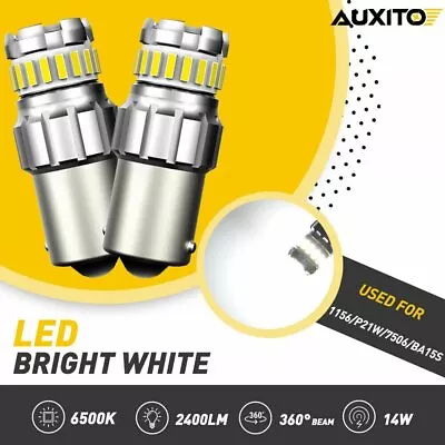 2pcs 1156 BA15S R5W 382 23 COB LED Car Turn Signal Reverse Light Bulb 12V White • $14.41