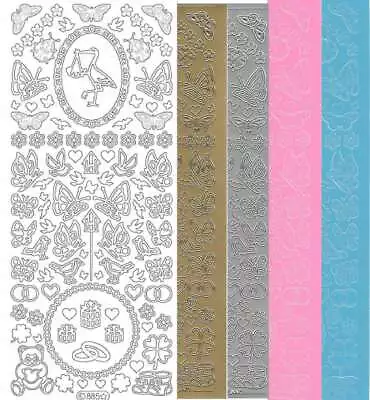 Baby Birth Design Self Adhesive Peel Off Stickers Card Making Craft Hobby - 885 • £1.95