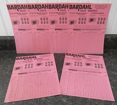 Six UNUSED Vintage BARDAHL OIL SALES BONANZA CONTEST Gas Station Score Cards • $9.99