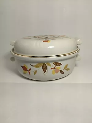 Vtg Hall Jewel Tea Autumn Leaf Mary Dunbar Round Covered Casserole W/Lid 2 Qt • $29.99