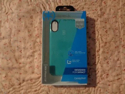$21.47 • Buy GENUINE AUTHENTIC SPECK CANDYSHELL  CASE For IPhone X Teal/Blue