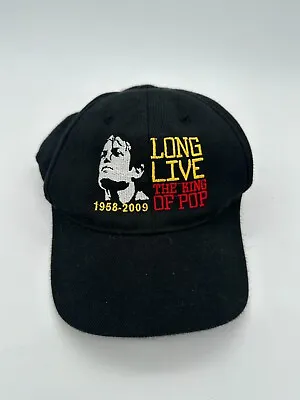 King Of Pop Michael Jackson Cap Hat Adjustable Baseball Black 1958 - 2009 • $25