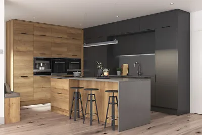 £559 • Buy Natural Halifax Oak MFC Kitchen Cabinets - 7 Cabinets Price Offer - NEW