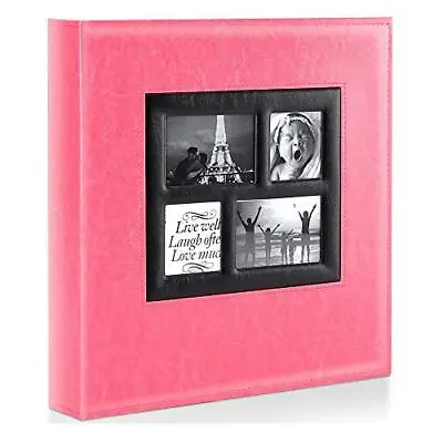 £24.56 • Buy Photo Album 1000 Pockets 6x4 Photos Extra Large Size Leather Cover Classic Pink