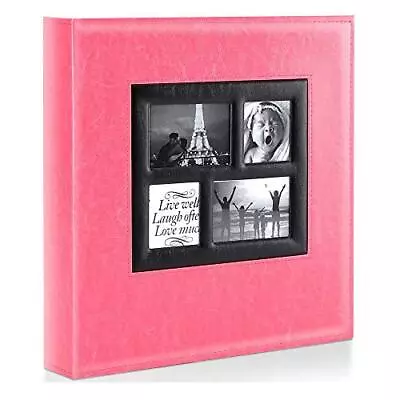 £27.96 • Buy Photo Album 1000 Pockets 6x4 Photos Extra Large Size Leather Cover Classic Pink