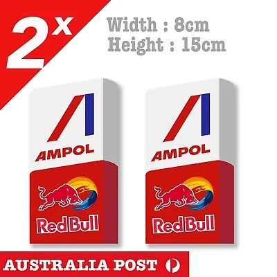 RED BULL AMPOL Racing Team Logo Bar Fridge Petrol Station Stickers • $7.80