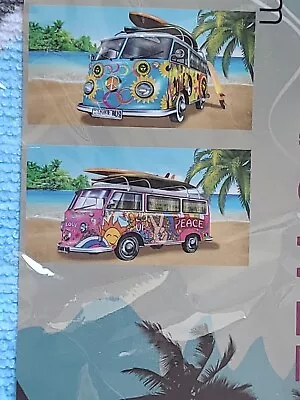 Camper Van Large Beach Bath Towel Lightweight Summer Towels Pink Or Blue • £15