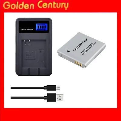 Battery + Charger For Canon IXUS 110 IS 120 IS I I7 Zoom 130 115 HS 220  230 HS • $32.65