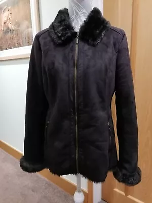 Faux Suede Jacket Size 14 By MAINE At Debenhams • £10