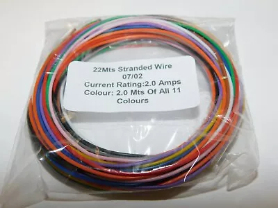 22 Meters Of Oo-ho Or N Gauge Model Railway Wire Brand New  - Hornby • £4