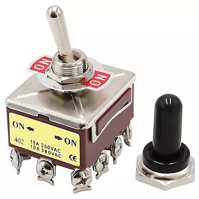 Heavy Duty Rocker Toggle Switch 2 Position 4PDT 12 Terminal ON/ON 15A 2 • $16.48