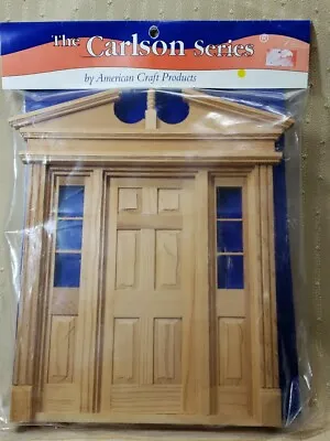 Miniature Dollhouse Or Room Box Deerfield Exterior Door W/ Sidelights • $15.50