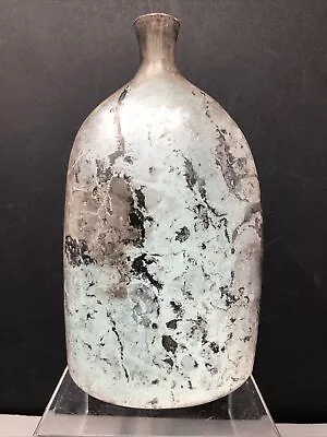 Anne James (Gloucestershire) Raku Fired Porcelain Bottle Vase Signed Base #1318 • £75