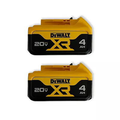 $79.99 • Buy New Dewalt  20V Volt Max XR DCB204 Lithium Ion 4Amp Batteries DCB204-2 Two Pack