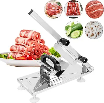 Manual Frozen Meat Slice Cutter Beef Mutton Roll Food Slicer Slicing Machine -US • $26.89