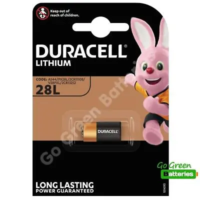 1 X Duracell 28L 6V Lithium Photo Battery PX28L 2CR-1/3N L544 2CR13252 4LR44 • £8.29