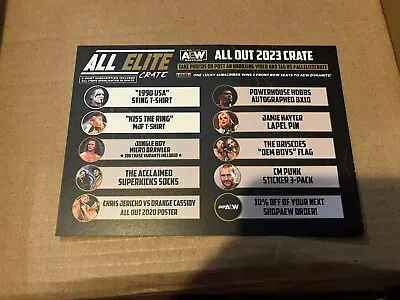AEW All Elite Crate All Out 2023 *COMPLETE* - LARGE • $32