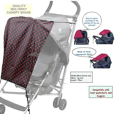 UV Sun Shade Sun Sail Umbrella Cover For Prams SPF 50+ P027 • £5.95