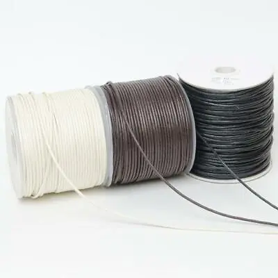 100mtr WAXED CORD THREAD 1mm / 2mm Bead Stringing Bracelet Necklace Making Cords • £18