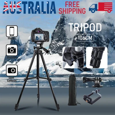 $12.99 • Buy Professional Camera Tripod Stand Mount Phone Holder For IPhone DSLR Lightweight