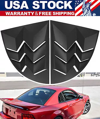 2pcs Side Window Louvers Sun Shade Cover Matte Black For Ford Mustang 1999-2004 • $39.89