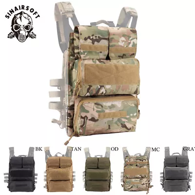 Tactical Airsoft Zip Panel Mag Pouch Bag Back Pack NG Ver For AVS JPC 2.0 Vest • £35.99