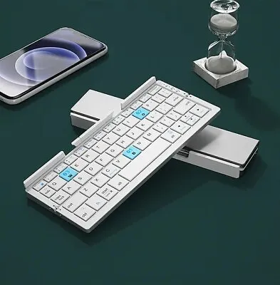 BOW Mini Folding Bluetooth Keyboard Wireless Keypad Support3 Devices With Stand • $115.09