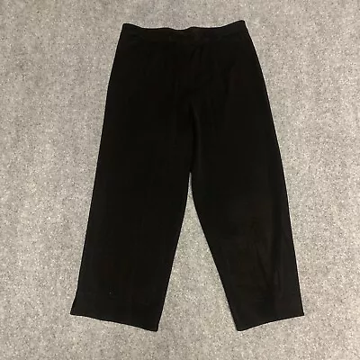 Misook Black Acrylic Elastic Waist Straight Leg Casual Pants Size Large Womens • $38.88
