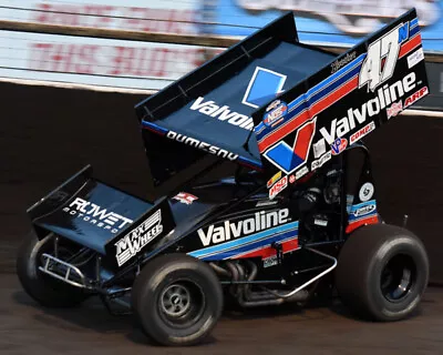 Marcus Dumesny #47 Valvoline Sprint Car Racing On Track 8x10 Glossy Photo #3 • $2.69