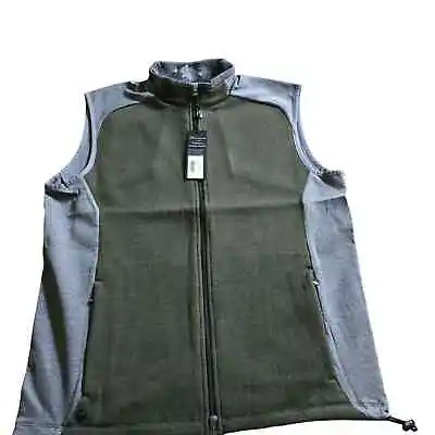 NWT Greyson Sequoia Lux Full Zip Hybrid Vest Dark Froest/gray Mens Size Large • $89.10