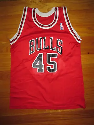 1990s Vtg 1995 Michael Jordan #45 Chicago Bulls CHAMPION Jersey YOUTH LARGE • $69.99