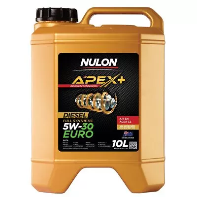 Nulon APEX+ 5W-30 Euro Diesel Engine Oil 10L Full Synthetic APXD5W30C3-10 • $128.61
