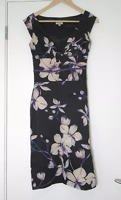 Karen Millen Party Purple Pencil Formal Elegant Dress Size 8 • £12.99