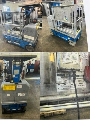 $4950 • Buy Genie GR-12 Runabout Contractor Aerial Work Platform Indoor Movable Boom Lift
