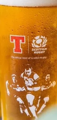 £21.99 • Buy Tennents Lager Beer Rugby Pint Glass  WELLPARK BREWERY GLASGOW SCOTLAND