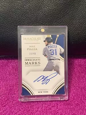 2016 PANINI IMMACULATE MIKE PIAZZA IMMACULATE MARKS ON CARD AUTO AUTOGRAPH #d/49 • $99.99