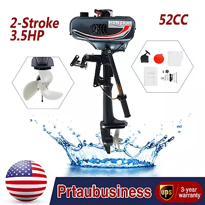 2-Stroke 3.5HP Outboard Motor Fishing Boat Petrol Engine Air Cooling System 52CC • $219.84