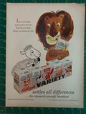 1958 Vintage Kellogg's Cereal Variety Pack Boxes Frosted Flakes Pops Print Ad V1 • $8.89