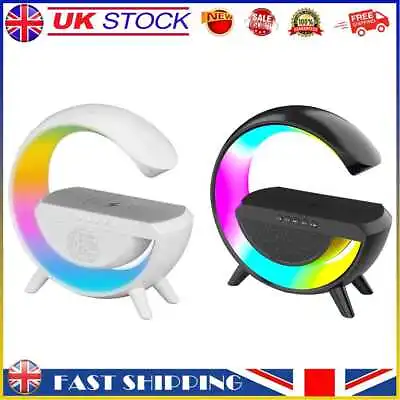 £26.79 • Buy Atmosphere Night Lamp RGB Desk Lamp BT Speaker Bedroom Light Wireless Charger UK