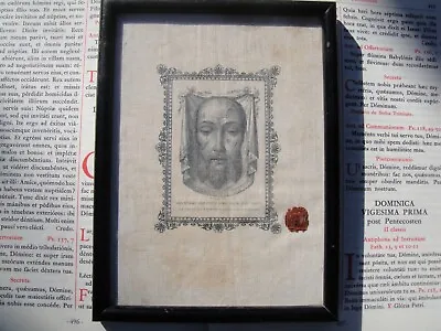 Christian Rare Framed Relic 1800s Veil Of Veronica Sudarium • $2200