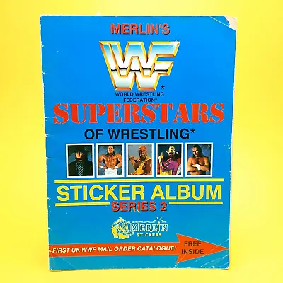 WWF MAGAZINE ☆ STICKER ALBUM MERLIN SUPERSTARS SERIES 2 1991 Vintage Wrestling ☆ • £17.99