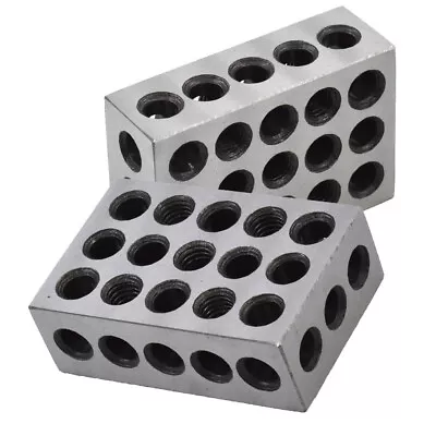 1 Pair 1-2-3 Blocks 23 Holes Ultra Precision .0002  Machinist 123 Jig New • $18.12