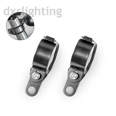 2X Bracket Mount 35-50mm Fork Clamp Motorcycle Holder Turn Signal Fog Spot Light • $10.98