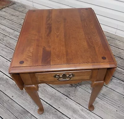 Maple Dropleaf Ethan Allen End Table   (T677)  (EA-42) • $359.10