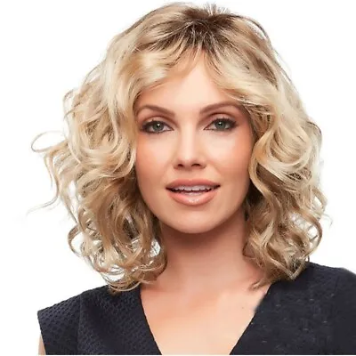 Wig Women's Curly Hair With Short Blonde Dyed Wig • $8.99