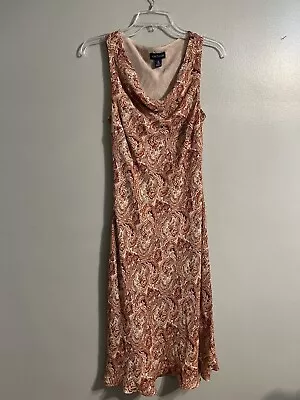 Ann Taylor Womens Vintage Y2K Brown 100% Silk Dress Lined Size 6  • $30.80