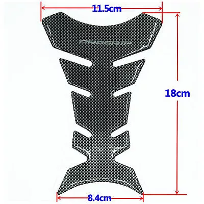 3D Carbon Fiber Motorcycle Gel Oil Gas Fuel Tank Pad Protector Sticker Decal US • $8.95