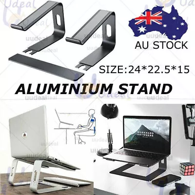 $24.31 • Buy Aluminium Laptop Stand Portable Ergonomic Tray Holder Cooling Riser Desk Table